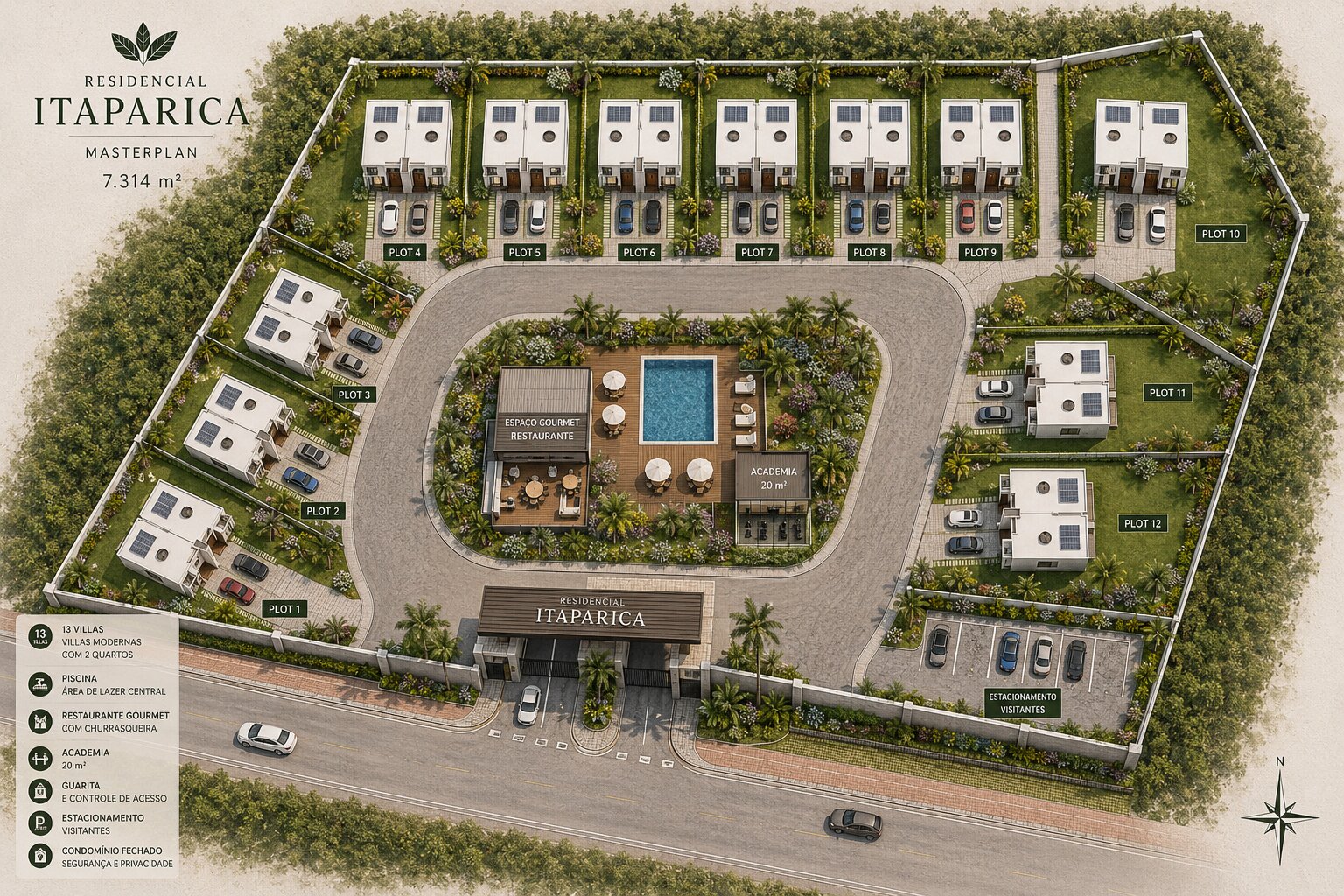 Residencial Itaparica – Masterplan aerial site layout